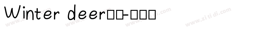 Winter deer字体字体转换